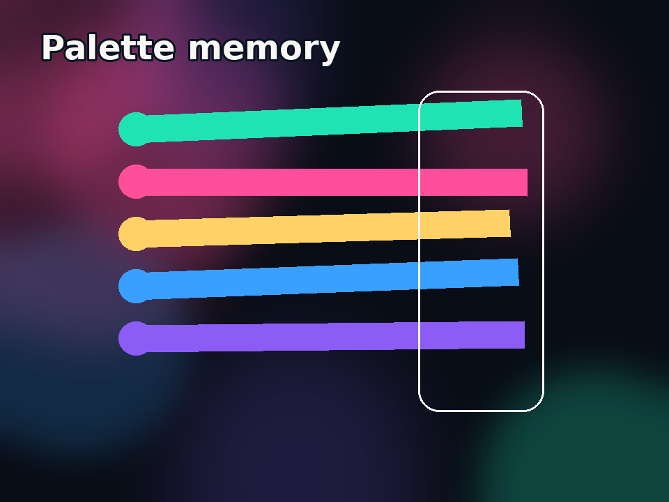 Keep project color memory